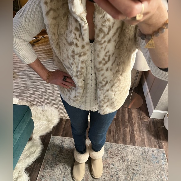 Giacca Leopard Fox Fur Vest - Picture 6 of 8